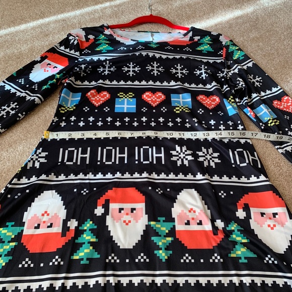 LADIES SANTA 🎅 “HOHOHO” PRINT DRESS NWOT L… - Picture 14 of 16